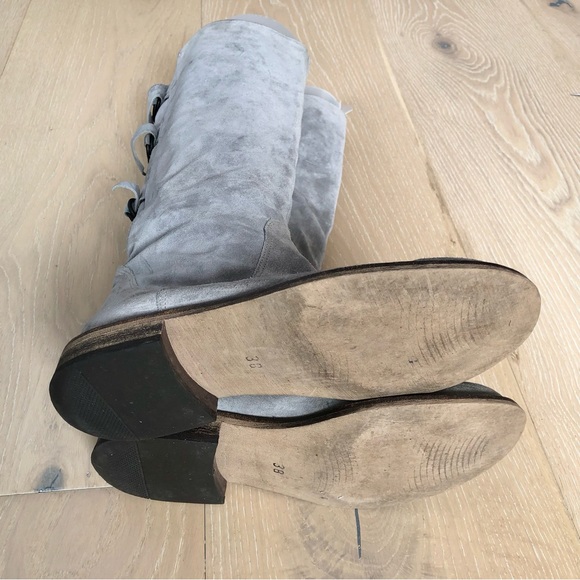 ⭐️Walk in The Park⭐️The Netherlands Tall Grey Suede Boots Women's 7 Leather Boot - Picture 11 of 11